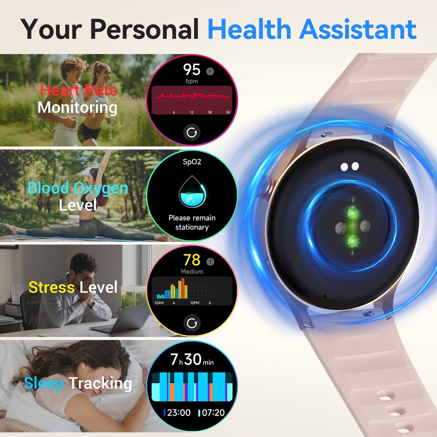 Reloj Inteligente Ar-01 1.32'' diseño elegante