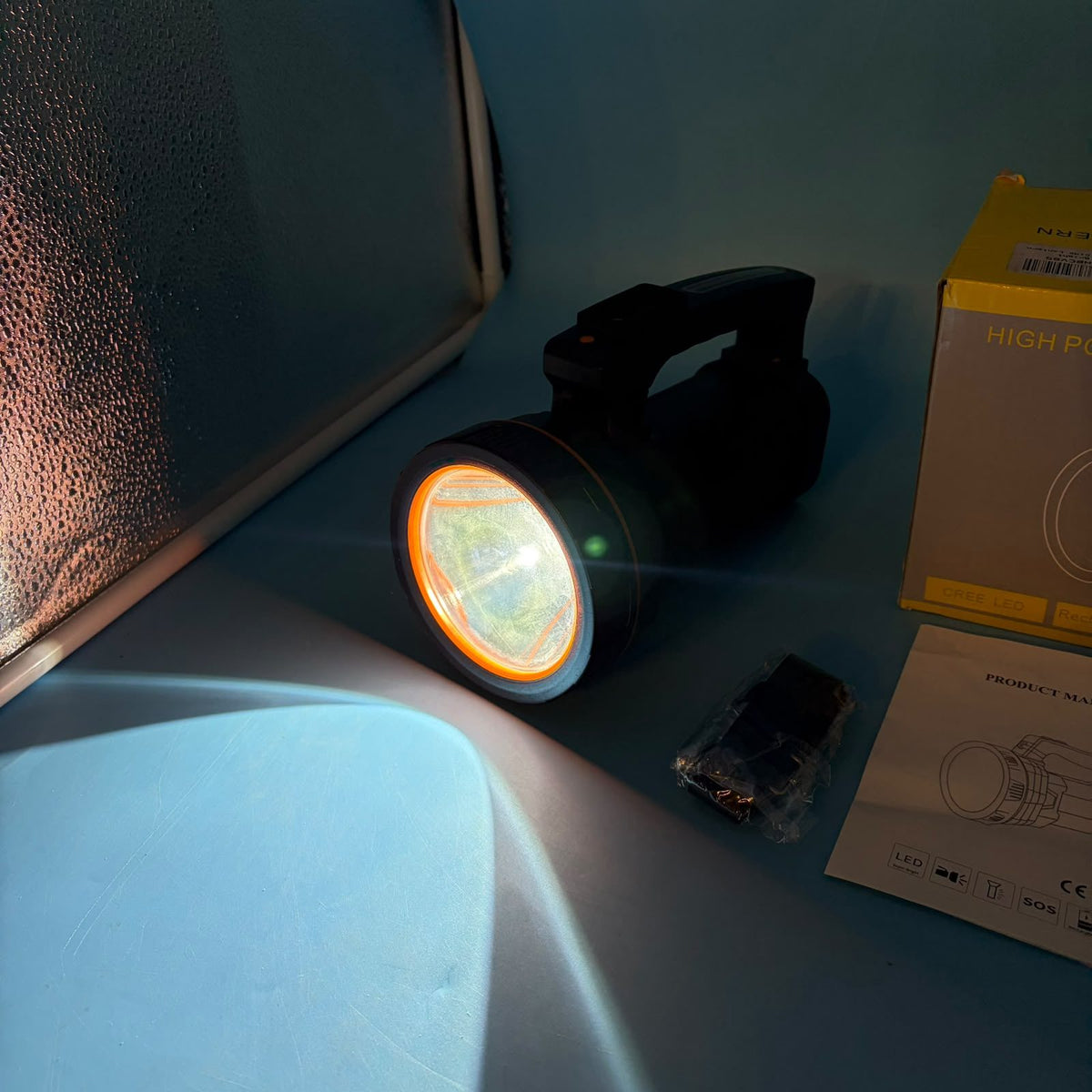 Linterna led GEPROSMA de alta potencia con luz lateral y correa de mano — vista 8