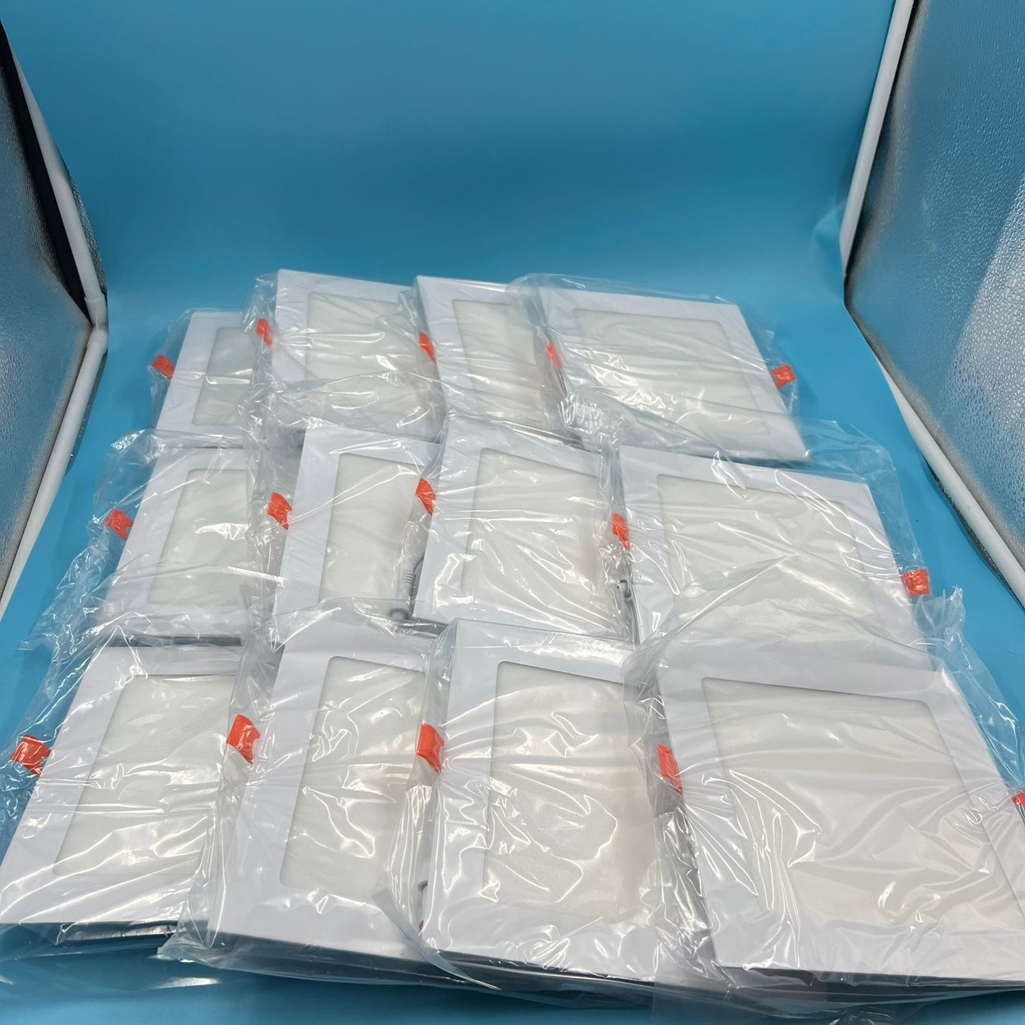 Leelike Paquete de 12 luces LED cuadradas 6" 12W