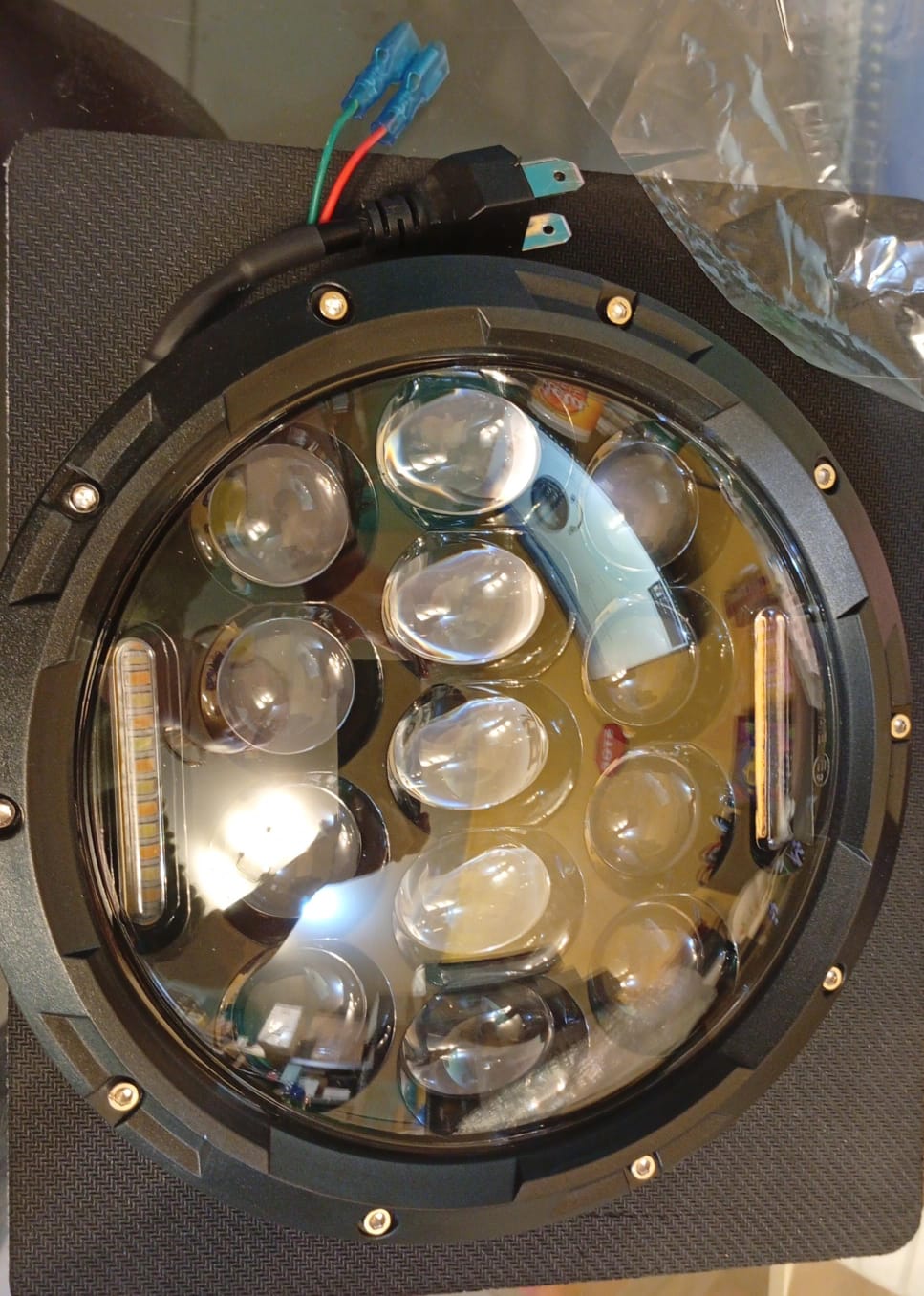 Faro alto para Jeep Wrangler, LED, 7", 6000K, 2 unidades.