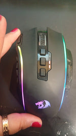 Mouse inalámbrico para juegos, Redragon M901P-KS, botones laterales