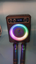 Máquina de karaoke, Vosoco T-03, con 2 micrófonos inalámbricos.