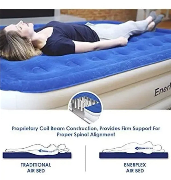 Colchón Inflable Queen marca EnerPlex Doble Altura