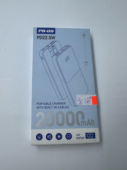 Batería portátil carga rápida cable IOS y C (USADO)