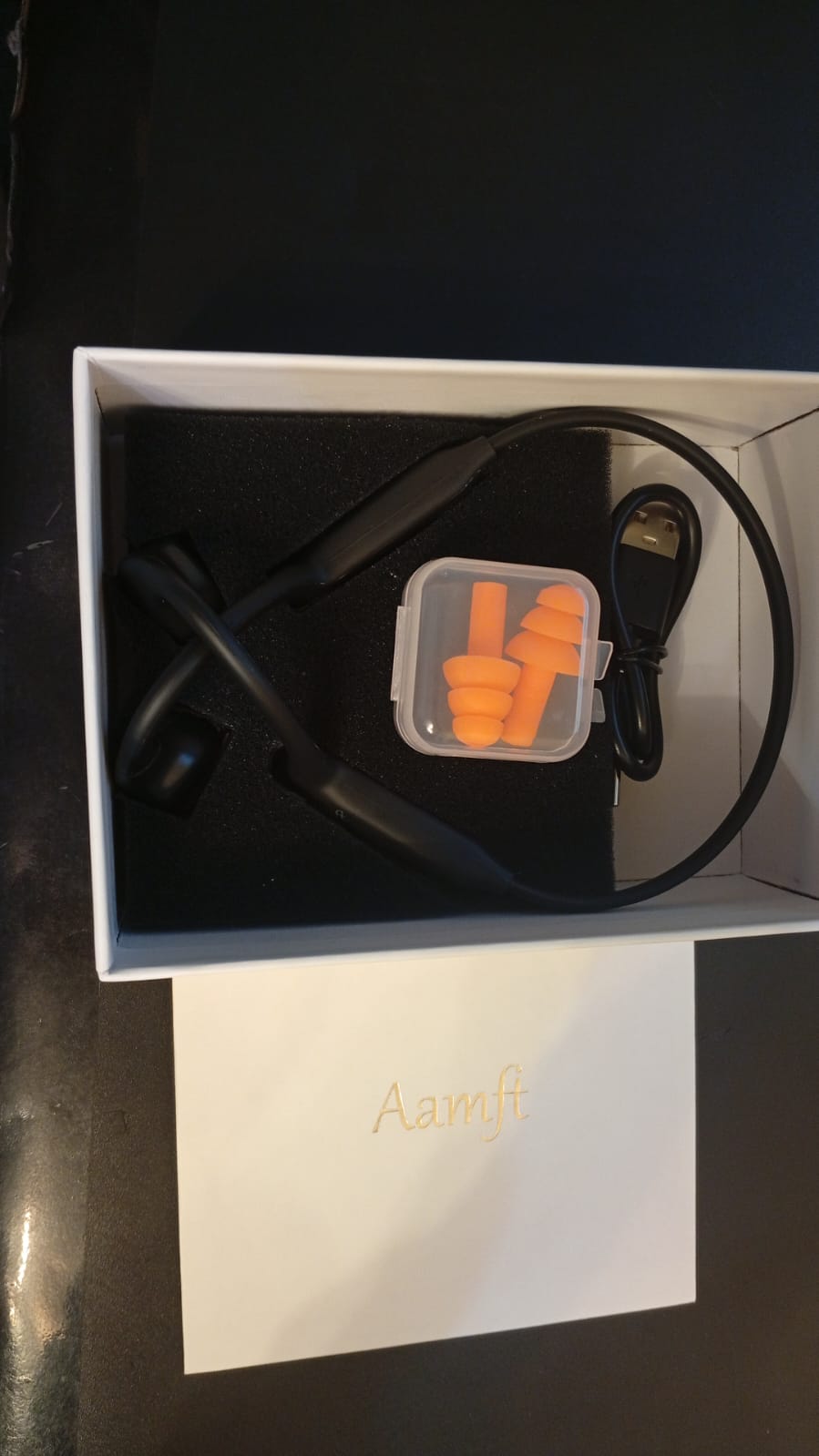 Auriculares de conducción ósea, Bluetooth, IPX6 imperm. (USADO).