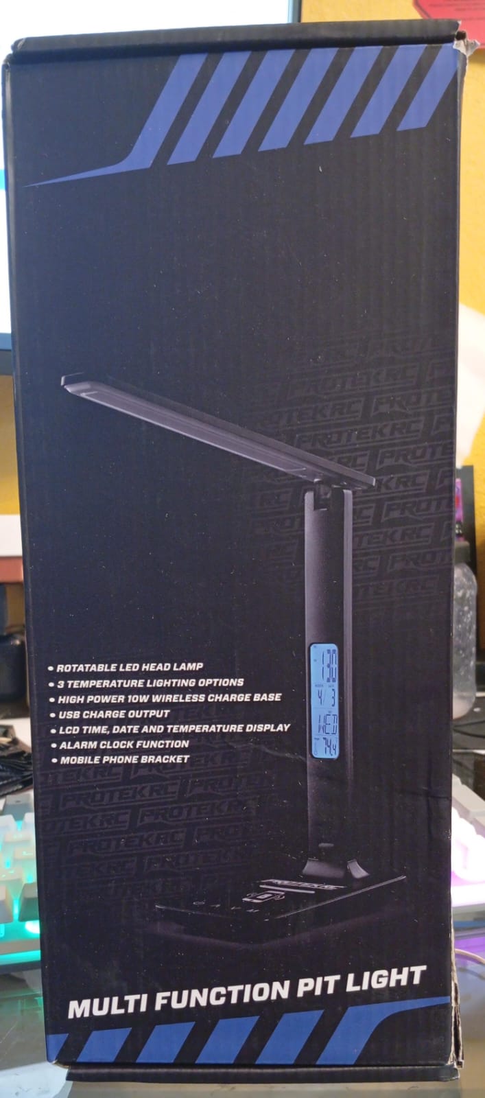 Luz LED ProTek RC (con carga inalámbrica, reloj, fecha y temperatura).