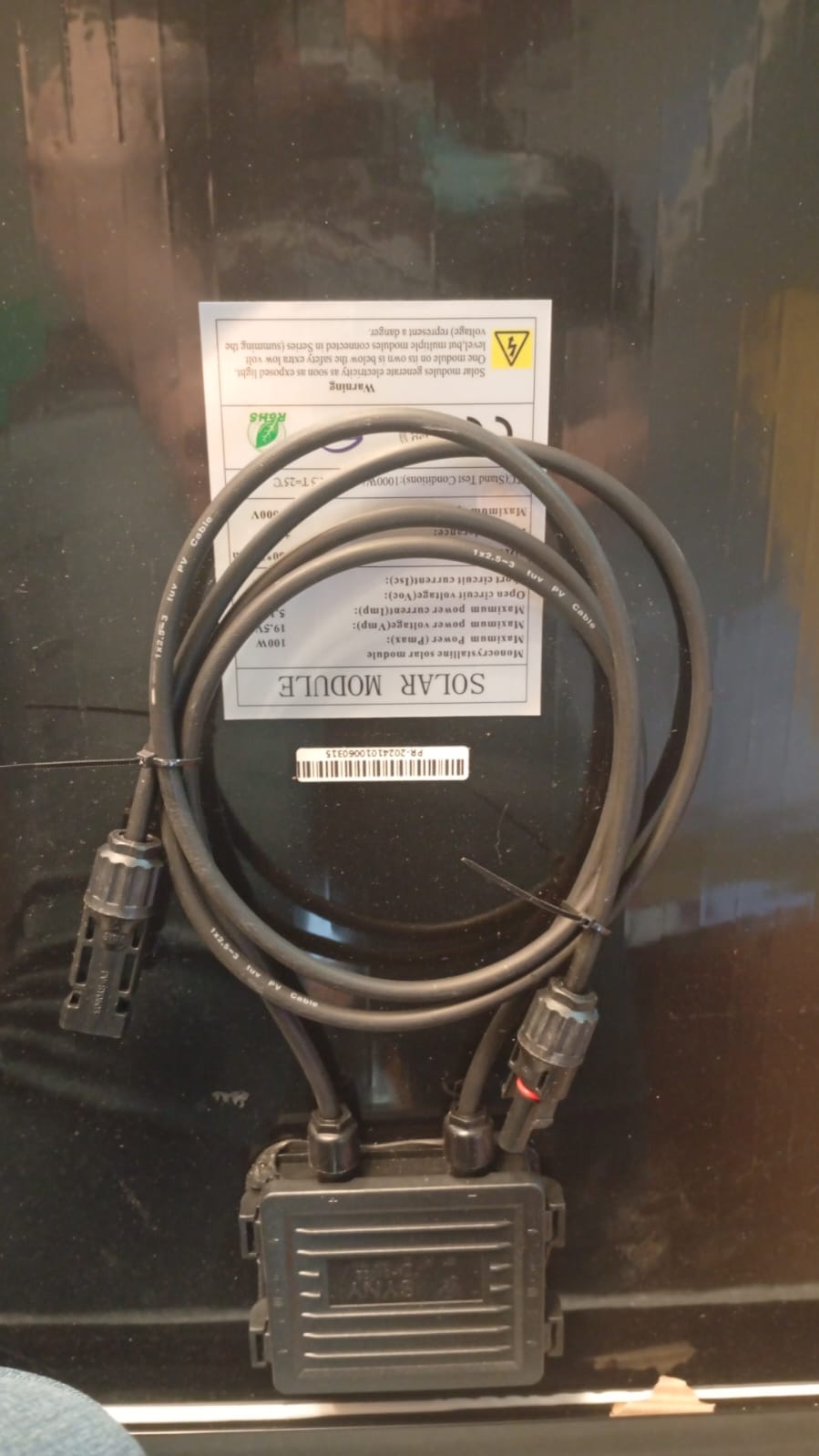 Panel solar monocristalino de 100w, Resistente a condiciones climaticas.