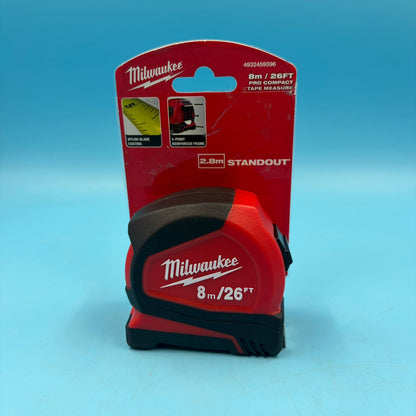 Cinta Métrica Milwaukee Profesional 8m 26 Pies Compacta