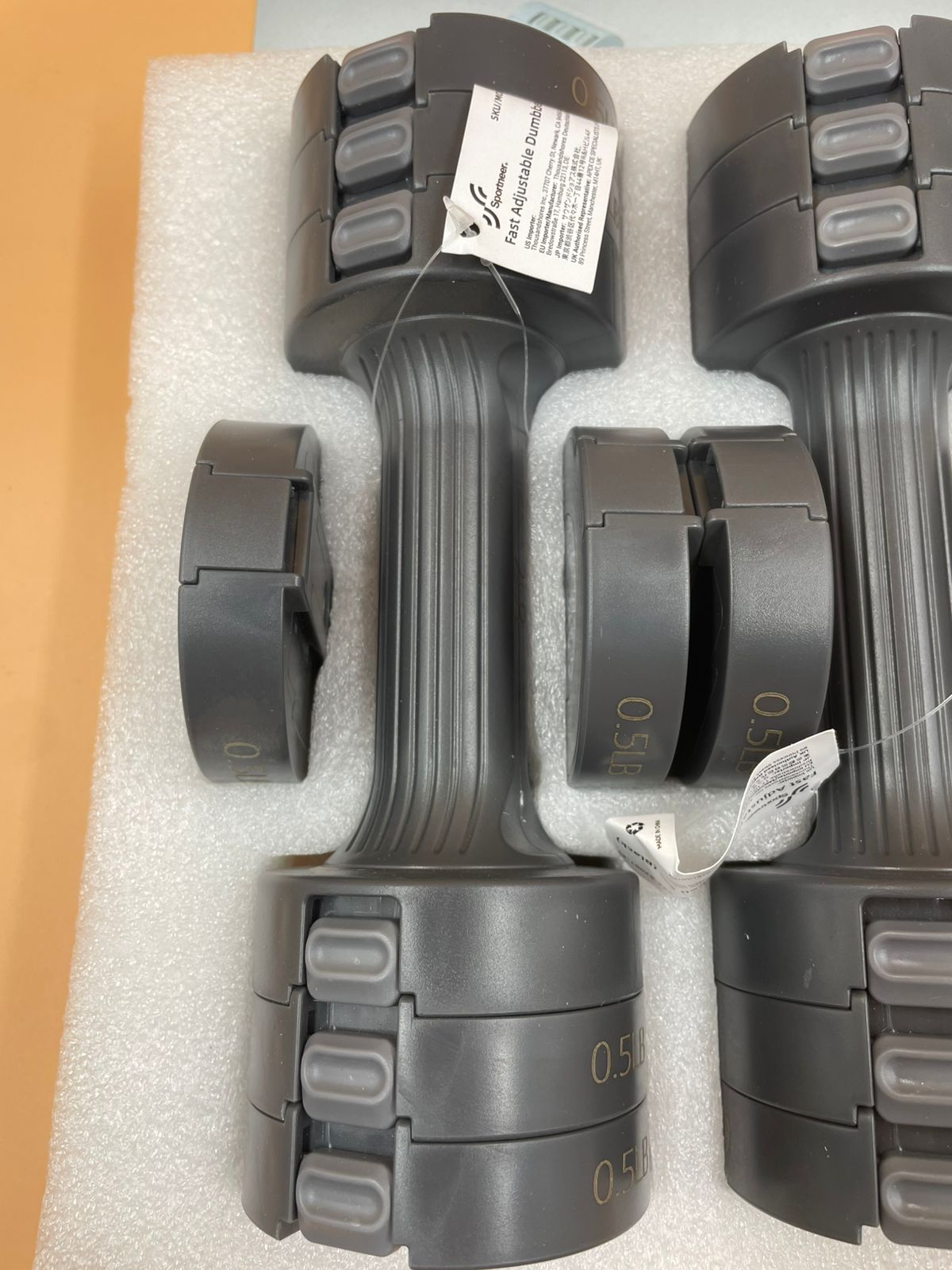 Juego de 2 mancuernas ajustables: Sportneer 2, 3, 4, 5 libras.