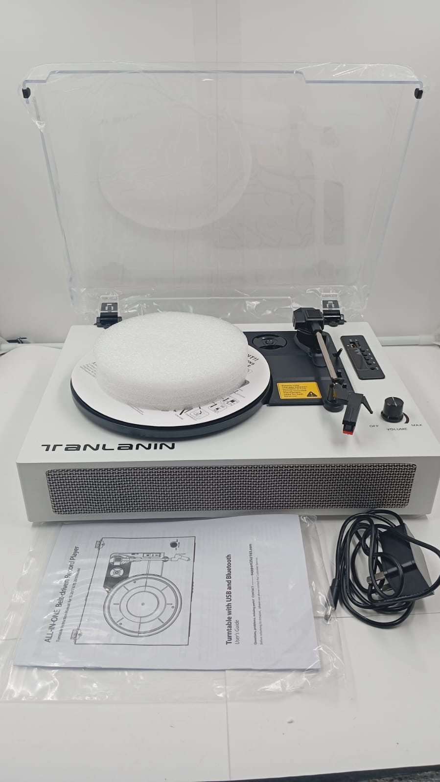 Tocadiscos Vintage, Tanlanin TE-2019, Bluetooth, sonido estereo.