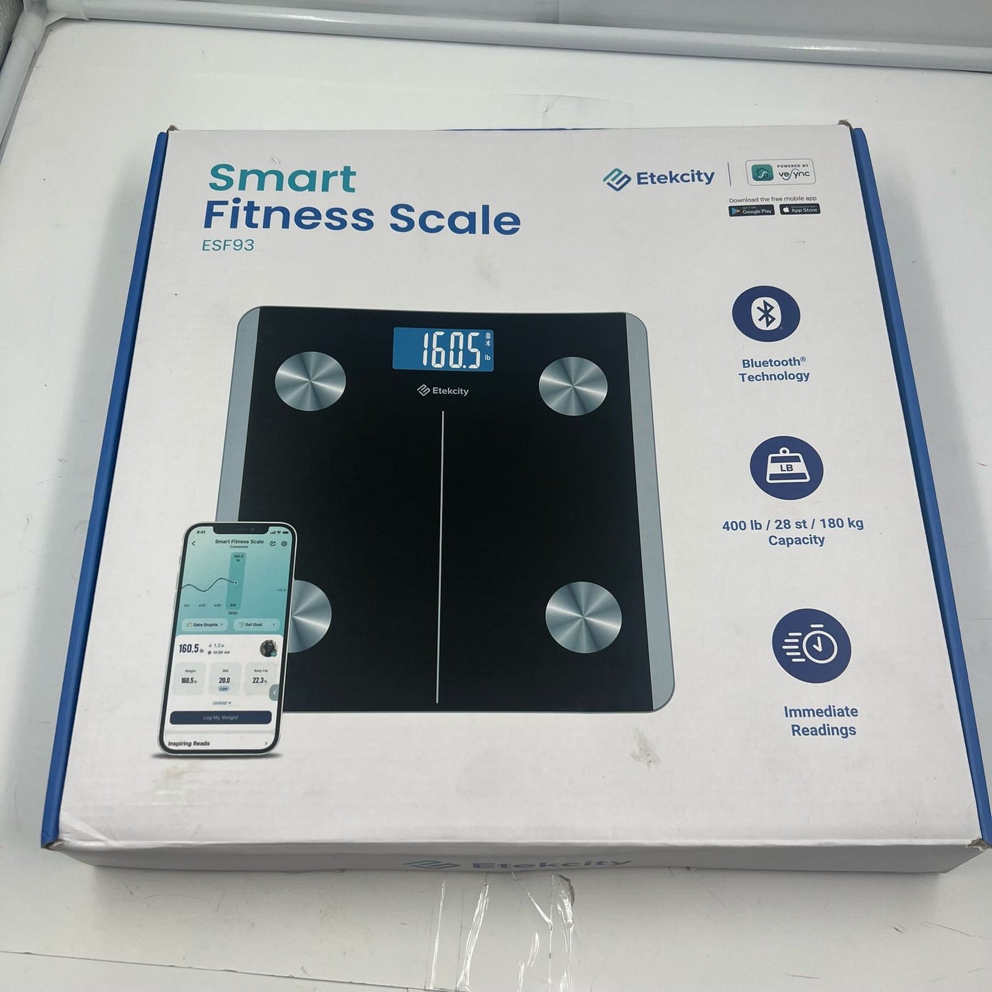 Etekcity Báscula de grasa corporal recargable inteligente