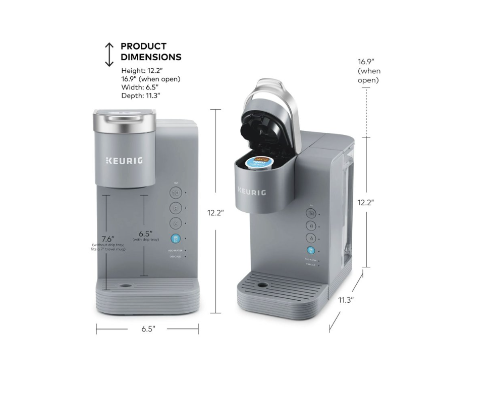 Cafetera de cápsulas individuales para café frío y caliente, Keurig.