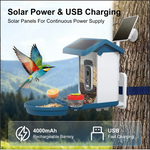 Comedero Inteligente Para Pájaros Minixtec, Con Cámara, Solar.