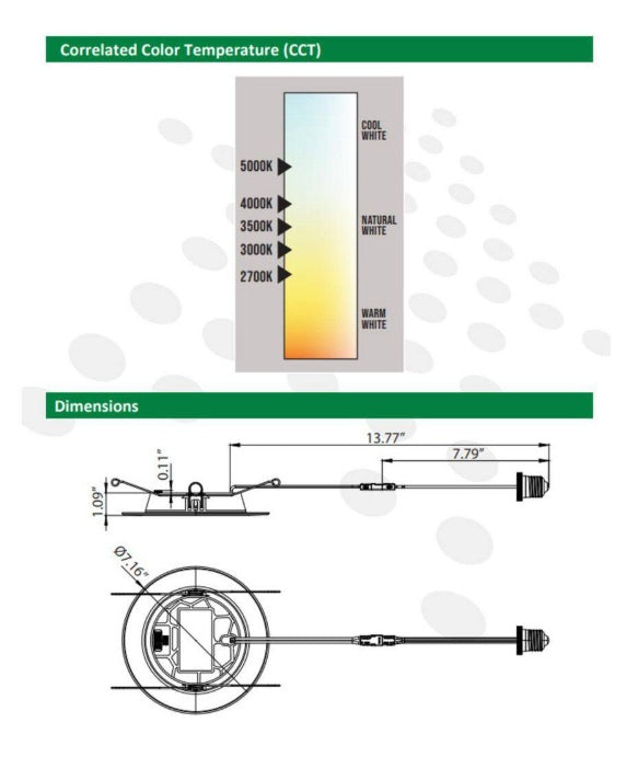 Luces Iluminación LED empotrada Amico de 5/6 pulgadas y 5 CCT 12 pack