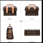 Bolso de piel Geniuno Boyatu, Estilo Bandolera con correa ajustable.