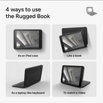 Funda con Teclado, Super Resistente para iPad, 9-8-7th Gen.