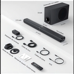 Barra de sonido con subwoofer, Bluetooth Home Theater, 120W (USADO)