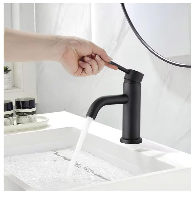 Grifo de baño monomando de un solo orificio con placa de cubierta incluida