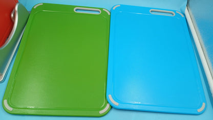 Tablas de cortar de plástico, juego de 4 con soporte, sin BPA, Aichoof.