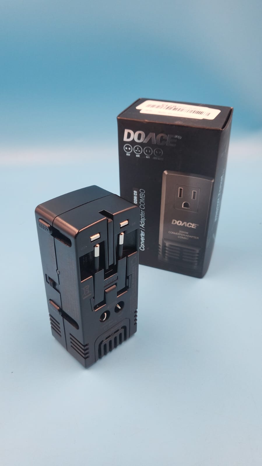 Convertidor de voltaje de viaje DOACE HC-C8. EU/UK/US/AUS/NZ