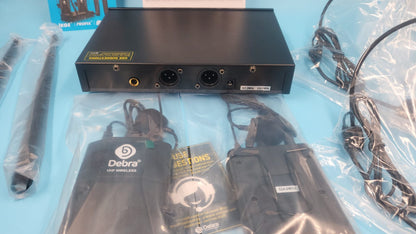D Debra AU200 Pro Sistema Micrófonos de diadema y solapa
