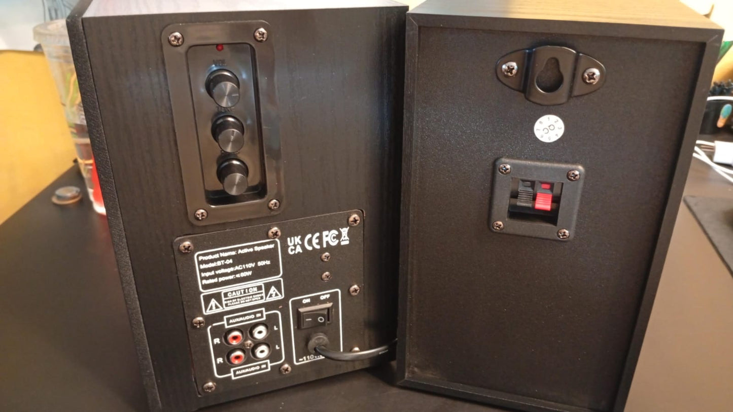 Altavoces envolventes, de estantería, 3.5-RCA, estantería y pared.