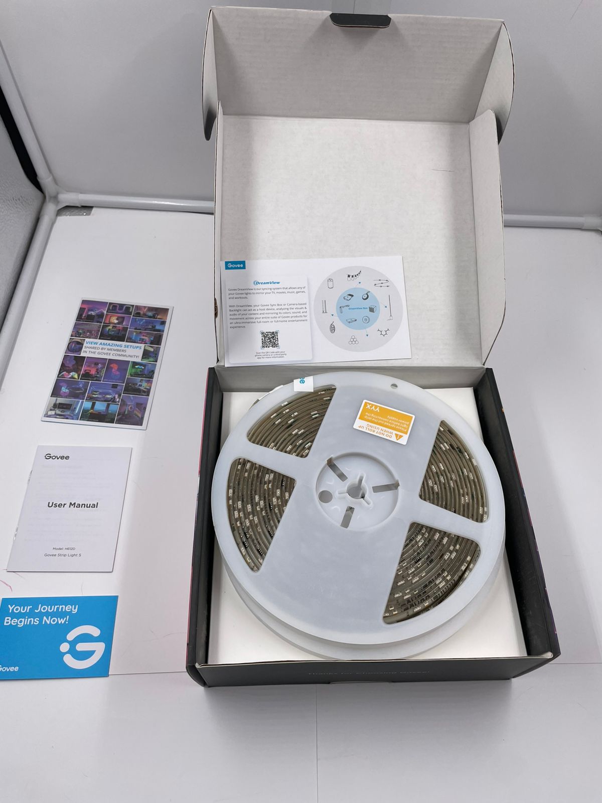 Govee 49.2ft Wi-Fi RGBICW Tira de Luz LED H612D Inteligente Alexa Nuevo.