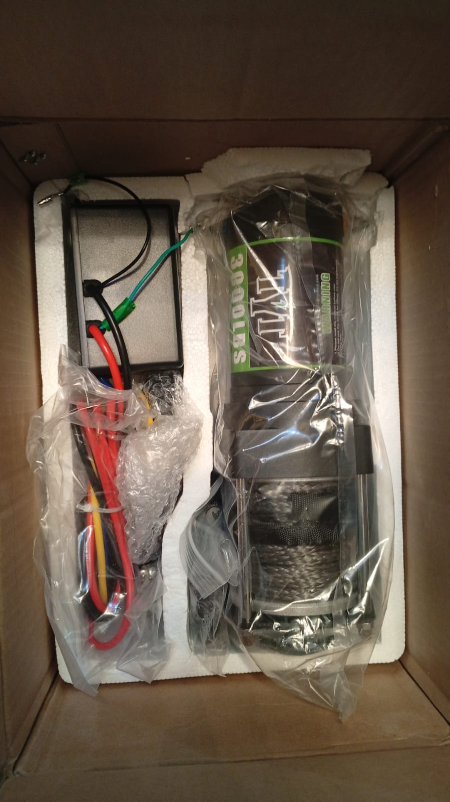 Cabrestante eléctrico ATV de 3000 lbs, control remoto inalámbrico.