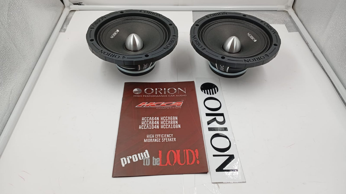Bocinas 6.5", 8 ohmios, estéreo profesional audio, ORION.