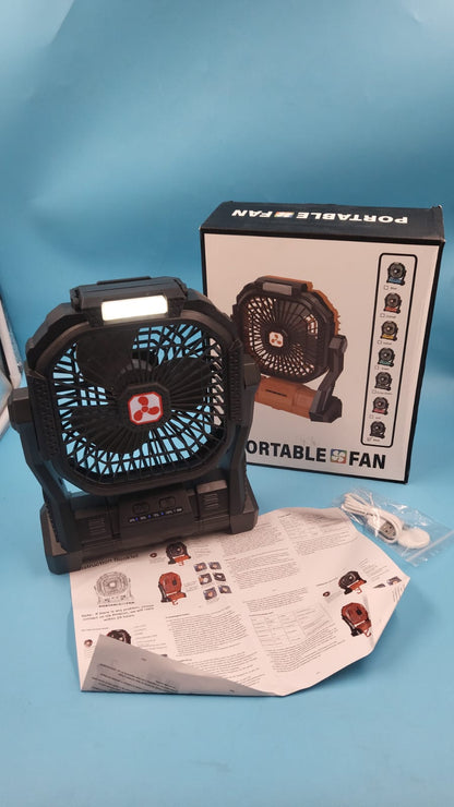 Ventilador Recargable Inalámbrico USB Con Luz LED Detalle