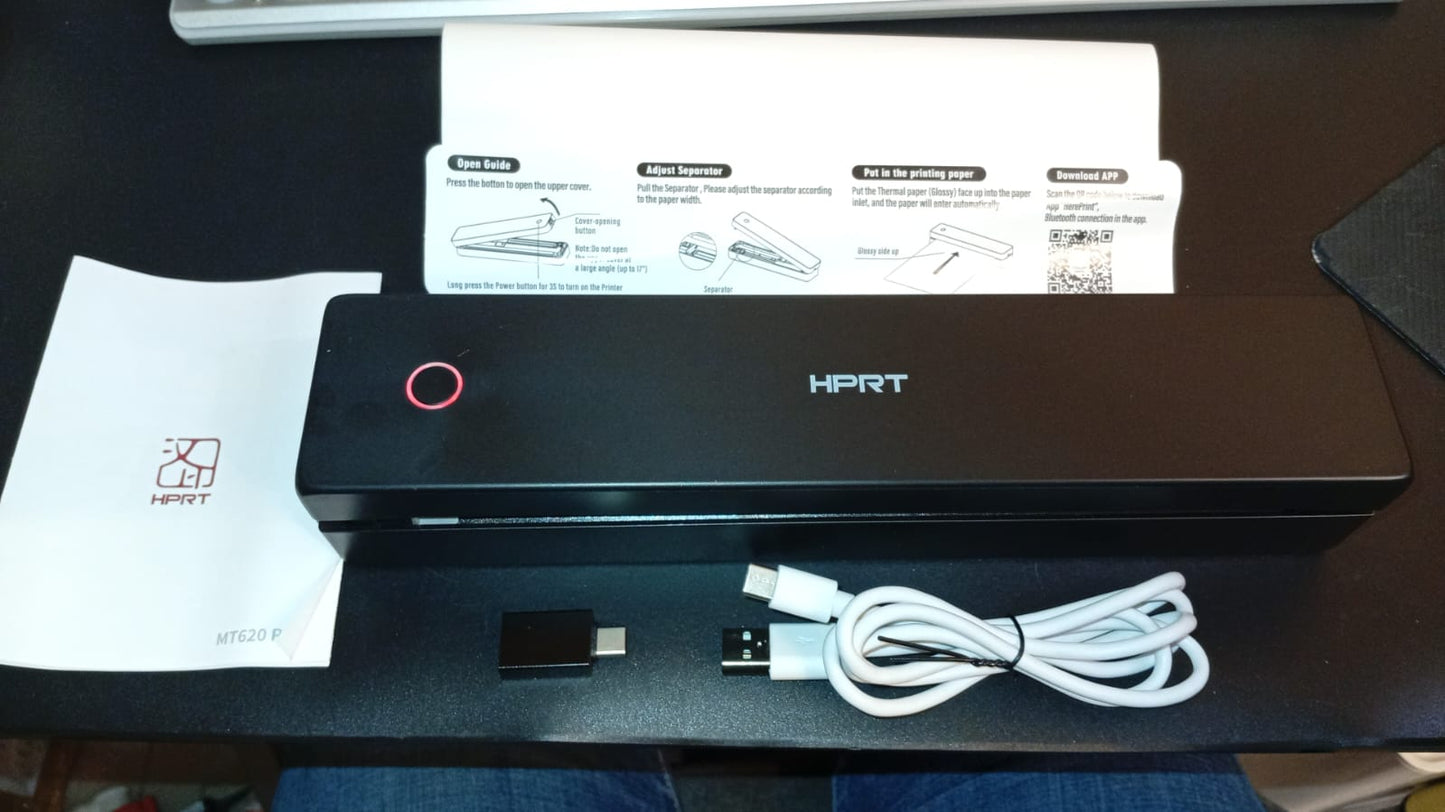 Impresora portátil inalámbrica, térmica, Bluetooth, 8.5 x 11".(USADA).