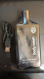 Cepillo vibrante para rostro y cuerpo con gel de ducha, Black Wolf.
