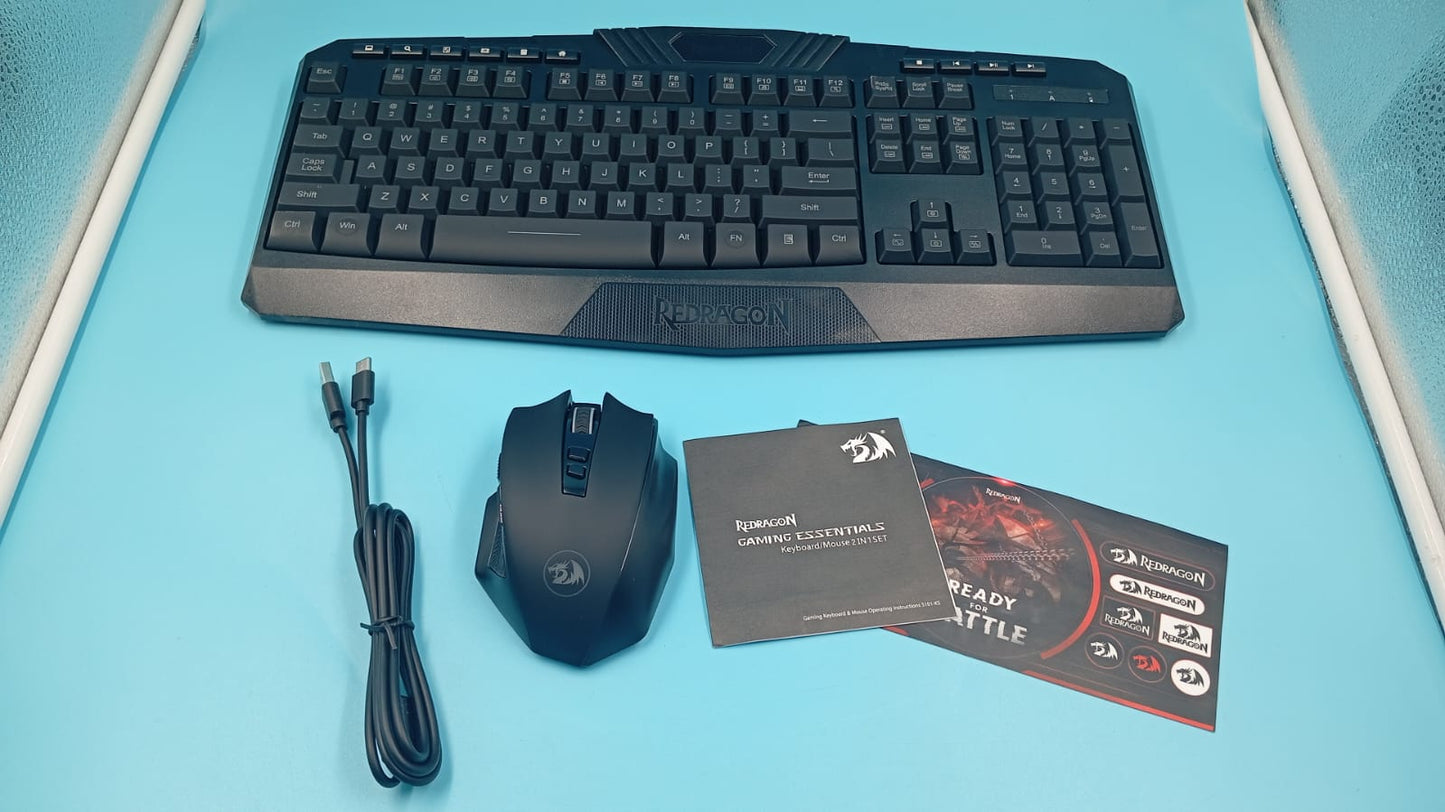 Teclado y mouse inalámbrico para juegos , RGB, Redragon (USADO).