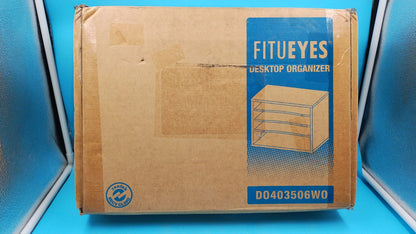 Organizador de escritorio Fitueyes, madera de roble con 4 Niveles