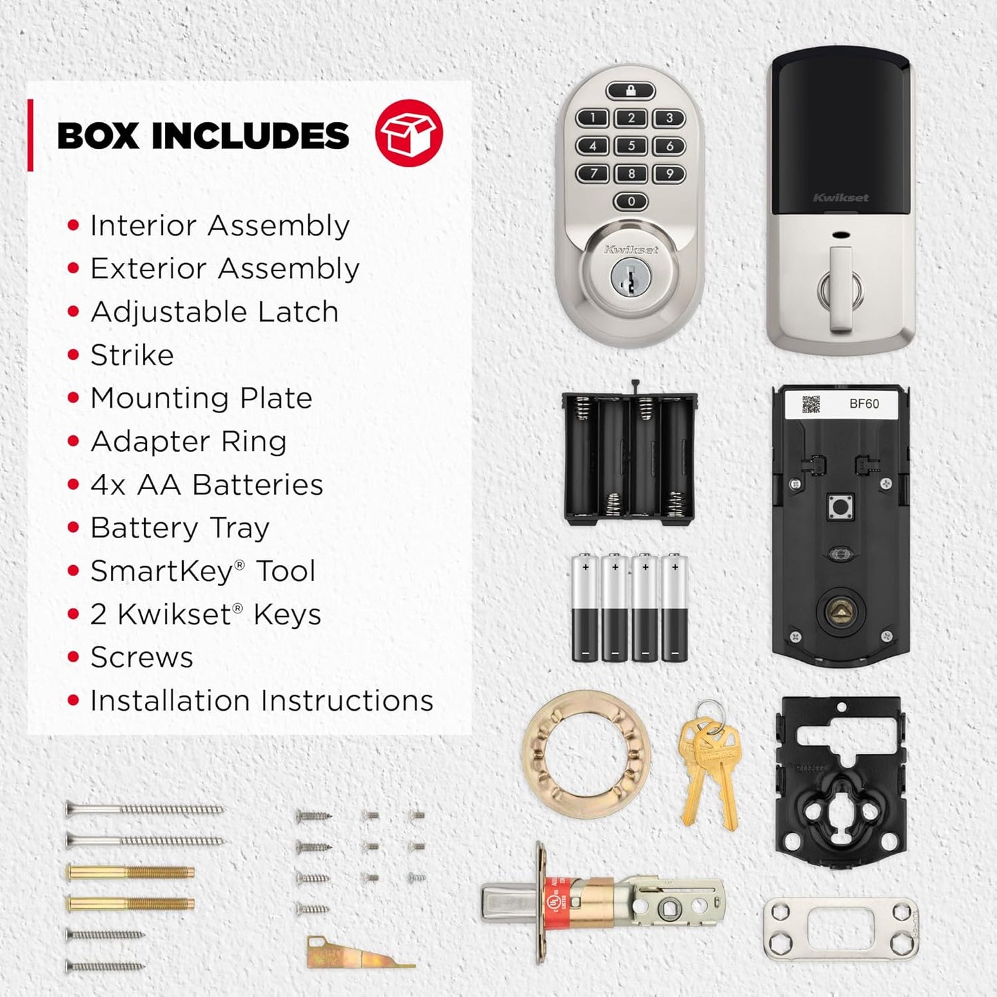 Cerradura inteligente Halo Wi-Fi, cerrojo de puerta de entrada USADO Kwikset
