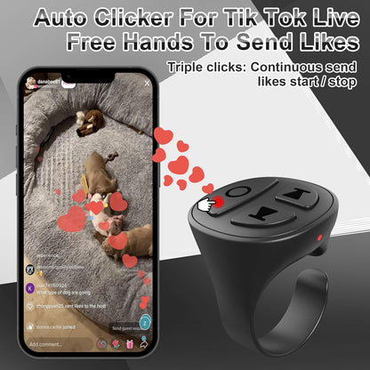 Anillo de desplazamiento para TikTok, control remoto de cámara Bluetooth.