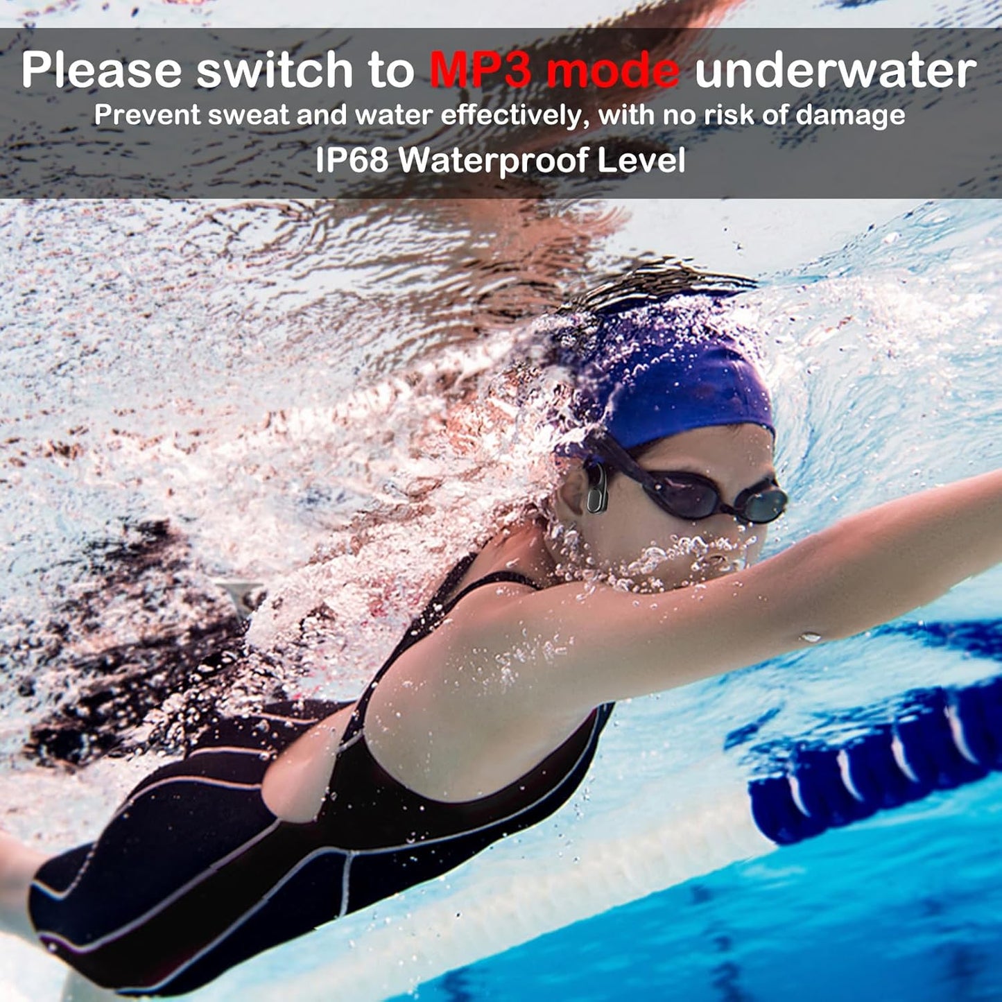 Auriculares de natación de conducción ósea, auriculares subacuáticos