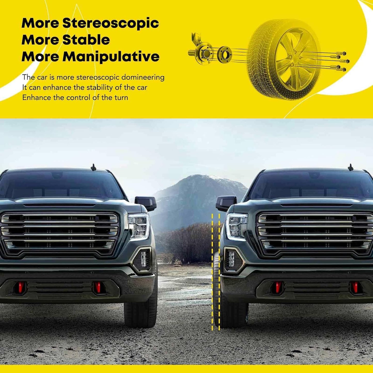 Espaciadores de rueda de 6 x 5.5",  1" ancho, 70mm centro.