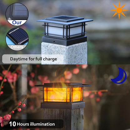Kit de 8 luces solares para exteriores, luz de llama parpadeante.