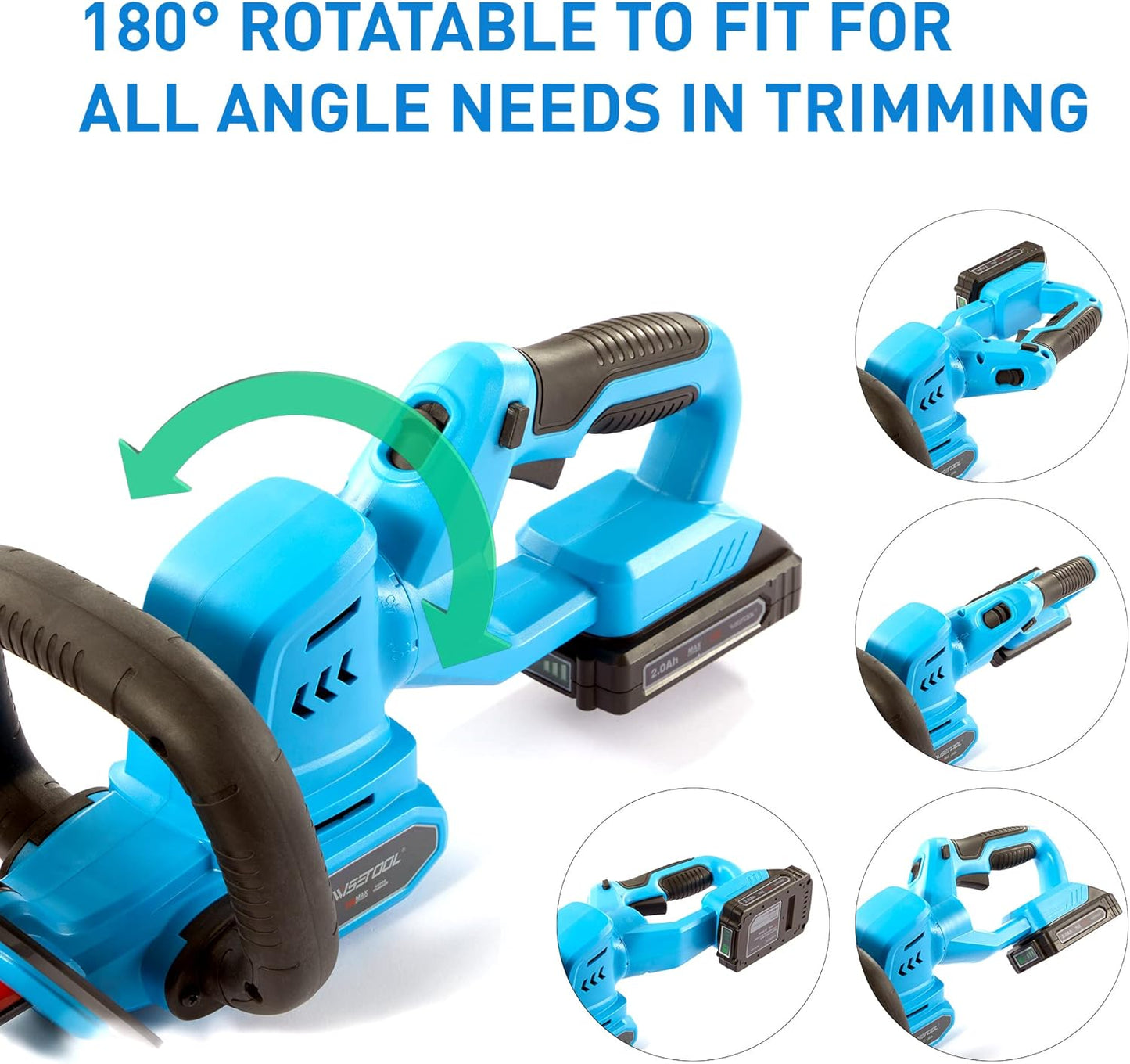 Cortasetos inalámbrico, recortadora eléctrica de 20 V/2.0Ah