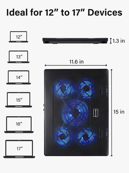 Almohadilla de refrigeración para computadora portátil, Kootek LCP08B