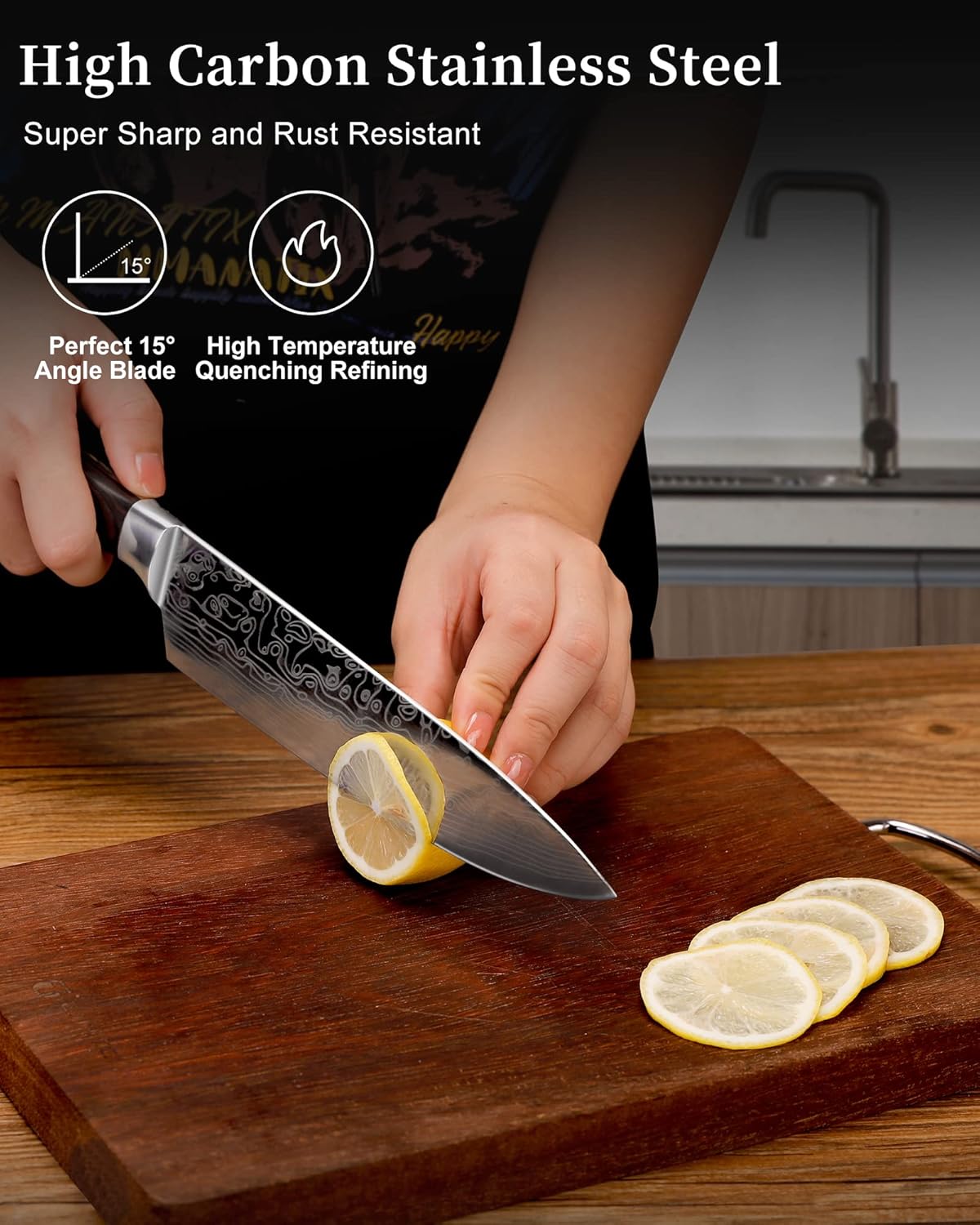 Cuchillo De Chef Dt·live, 8 , P/cocina, Acero Inoxidable.(USADO)