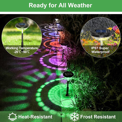 Paquete de 8 luces solares para camino de jardin, (USADAS).