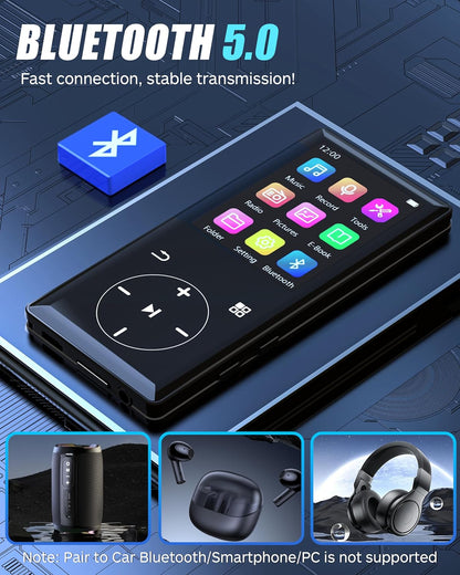 Reproductor Mp3 De 128 Gb Con Bluetooth, Sd+64gb (USADO)