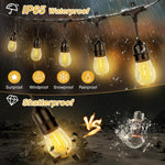 Cadena de luces solares ZJOJO con bombillas Edison para exterior — vista 6