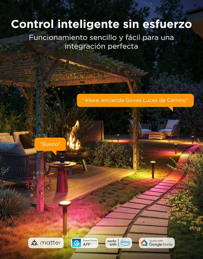 Luces de camino Govee H7056, impermeables IP66, iluminación de paisaje