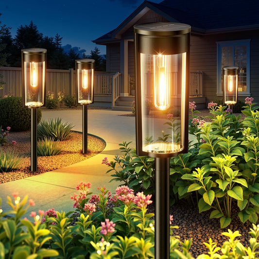 Luces solares para camino de jardin, 6 luces, impermeables, 6pcs.