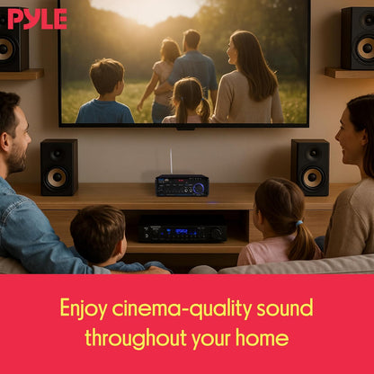 Amplificador de potencia estéreo inalámbrico Bluetooth PYLE