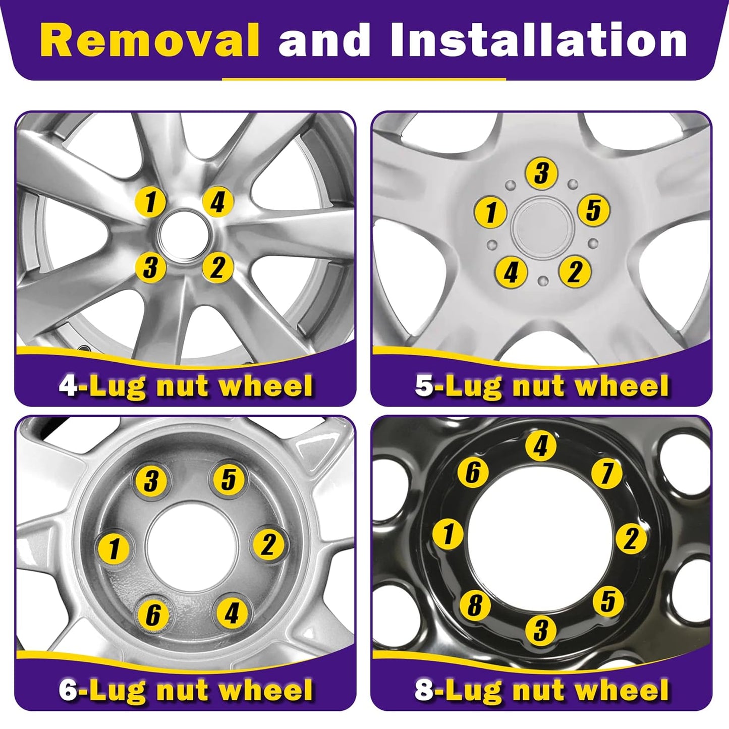 Juego de 24 tuercas de llanta, M14x1.5 con llave, metal sólido.