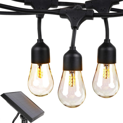 Guirnalda de luces, Impermeable, Solar, Exterior, 15 luces (USADO).